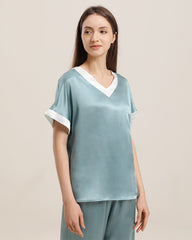 Ensemble de Pyjama en Soie à Col V