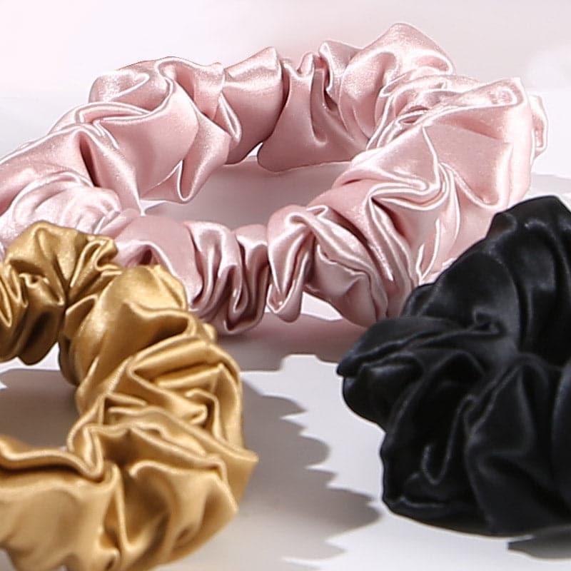Élastiques en soie 22 Momme 2,5 cm, lot de 4 pièces