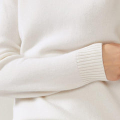 Pull en Cachemire à Col Montant Court pour Femmes