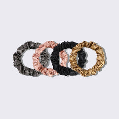 Élastiques en soie 22 Momme 2,5 cm, lot de 4 pièces