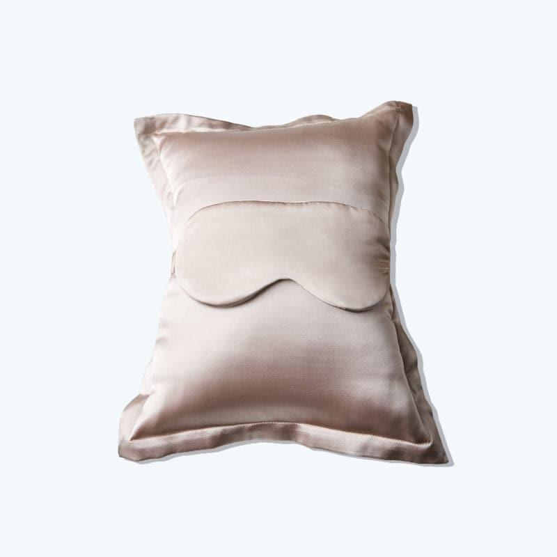 Ensemble de Voyage en Soie avec Coussin et Masque pour les Yeux 2 Pièces