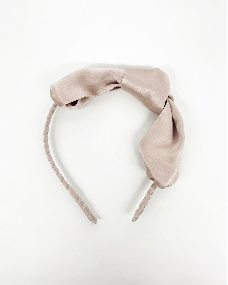 Bandeau en Soie avec Nœud Papillon