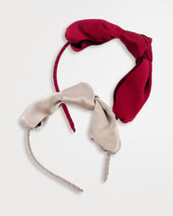 Bandeau en Soie avec Nœud Papillon
