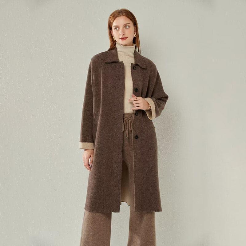 Manteau en Cachemire Pur pour Femmes
