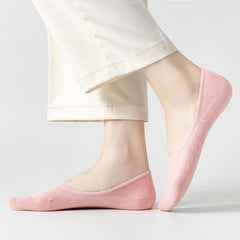 Chaussettes Bateau Multicolores en Soie pour Femmes, Douces pour la Peau