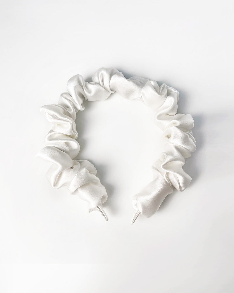 Bandeau en Soie Plissé 3,5 cm