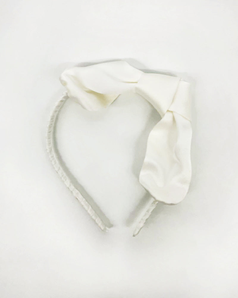 Bandeau en Soie avec Nœud Papillon