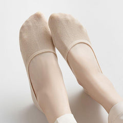 Chaussettes Bateau Multicolores en Soie pour Femmes, Douces pour la Peau