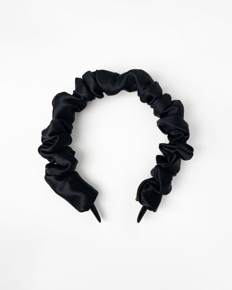 Bandeau en Soie Plissé 3,5 cm
