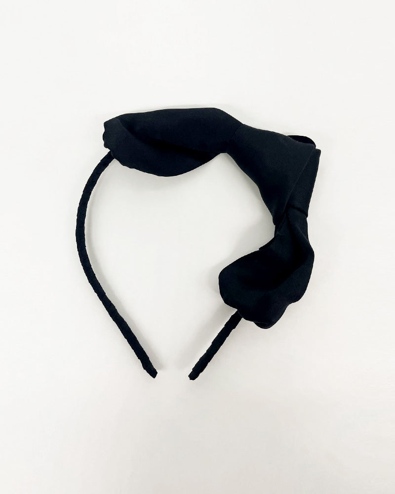 Bandeau en Soie avec Nœud Papillon