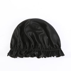 Bonnet de Nuit en Soie à Volants