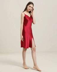 Robe Midi en Soie Dos Nu avec Décolleté Col Bénitier