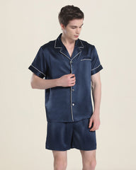Pyjama Court en Soie Décontracté pour Hommes