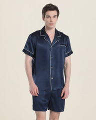 Pyjama Court en Soie Décontracté pour Hommes