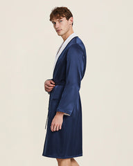 Robe de Nuit Réversible en Soie pour Hommes