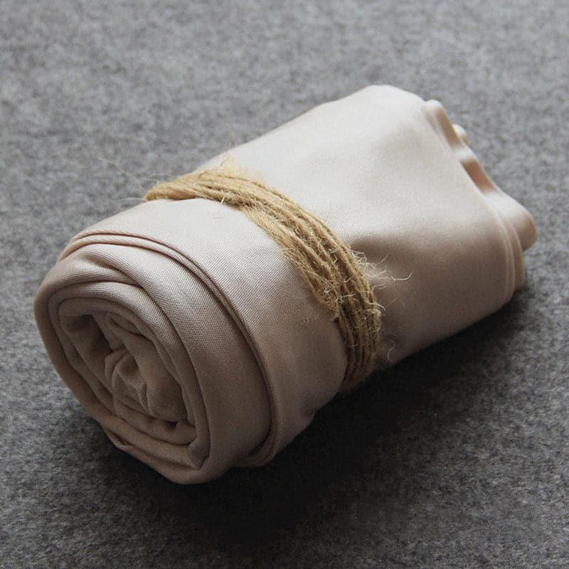 Ensemble de Sous-vêtements Thermiques Longs en Soie de Mûrier 100 % pour Femmes Beige