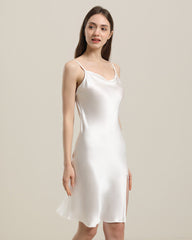 Robe Midi en Soie Dos Nu avec Décolleté Col Bénitier