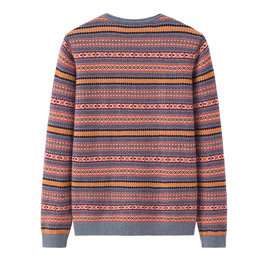 Pull en Cachemire à Col Rond Rayé