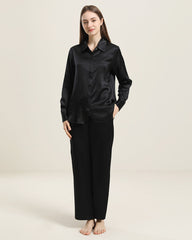 Ensemble de Pyjama Chemise en Soie de Luxe