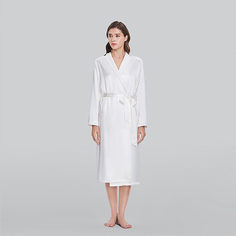 Robe Réversible en Soie et Velours pour l'Hiver Ivory