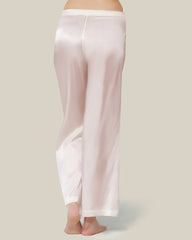 Pantalons de Nuit en Soie Simples et Décontractés à Jambe Droite pour Femmes