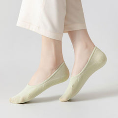 Chaussettes Bateau Multicolores en Soie pour Femmes, Douces pour la Peau