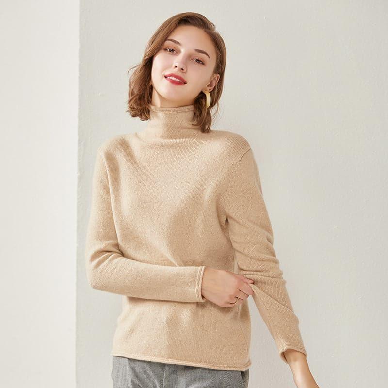 Turtleneck Cashmere Women Sweater - Daisysilk