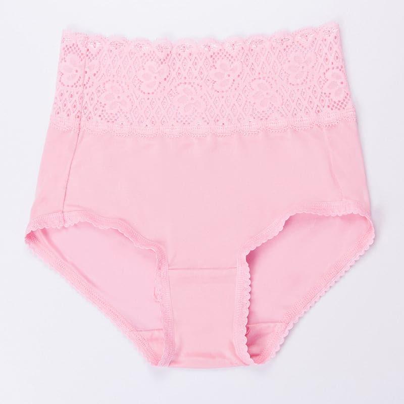 Culotte en Soie Haute Taille avec Dentelle