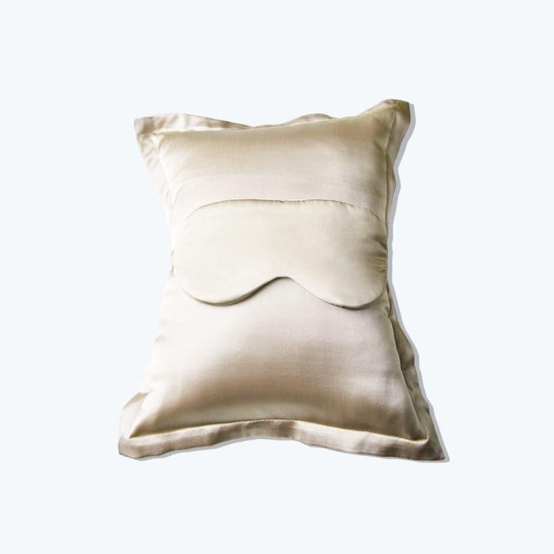 Ensemble de Voyage en Soie avec Coussin et Masque pour les Yeux 2 Pièces